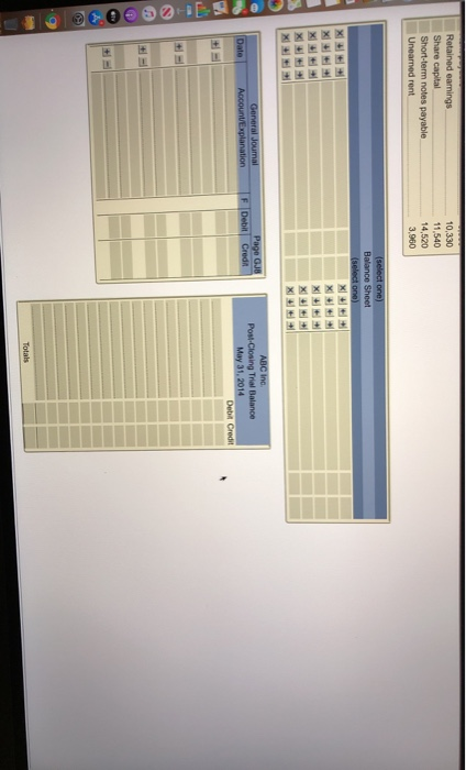 were sold for $7,000 during May, 2014. Use this information to prepare