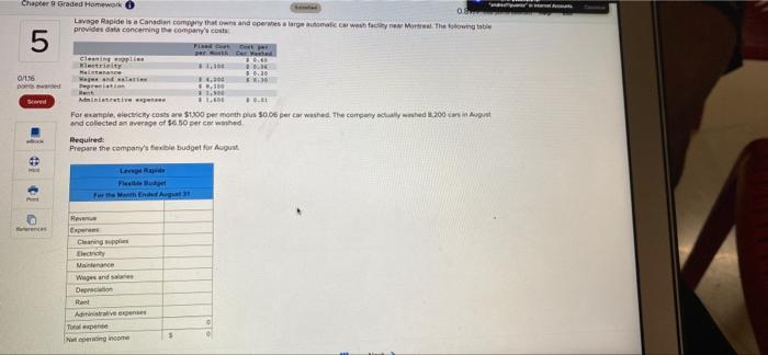  5 07 Chapter Graded Homework 0. Lavage Rapide is a Canadian
