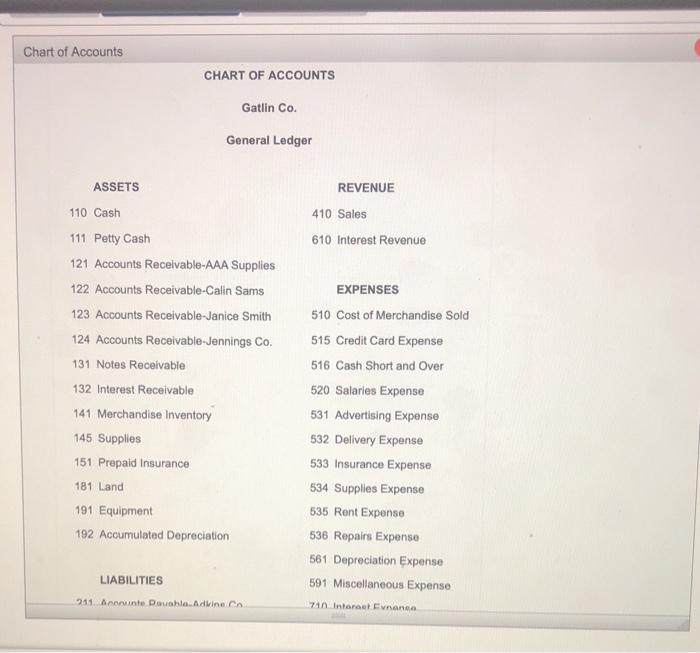 and have the exact 7 columns and descriptions as shown in chart.