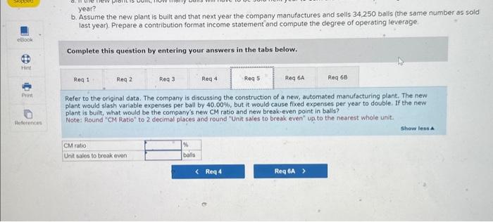 at $25, what will be next year's CM ratio and the breakeven