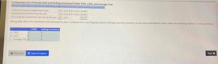  i need help for this question thank you Computing Cost of