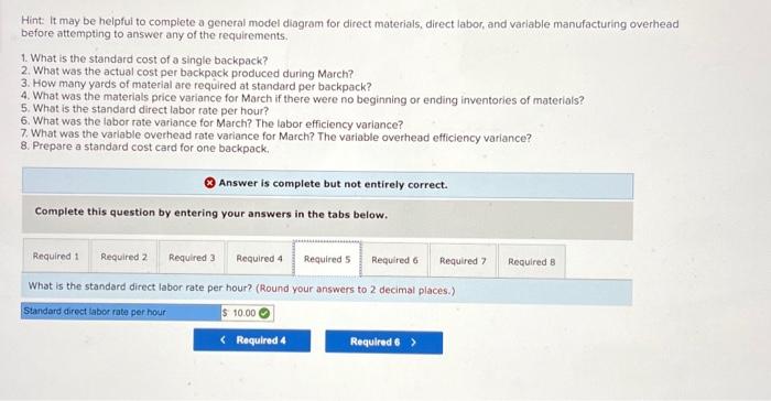 cost of a single backpack? 2. What was the actual cost per