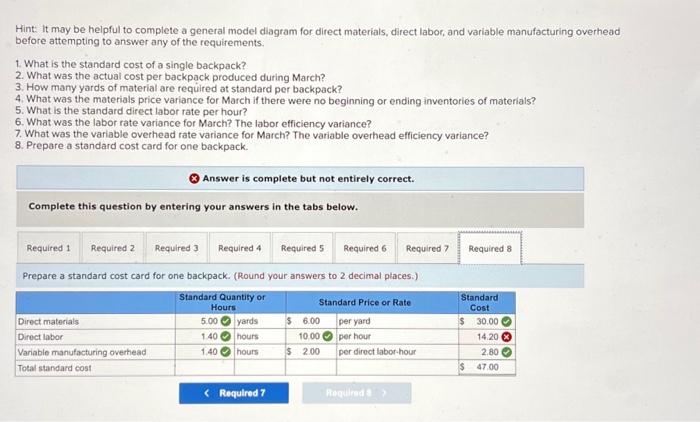March if there were no beginning or ending inventories of materials? 5.