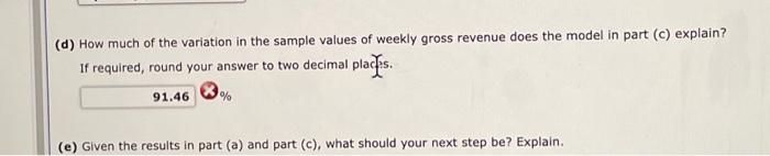 markets in the southern U.S. The owners would like to estimate weekly