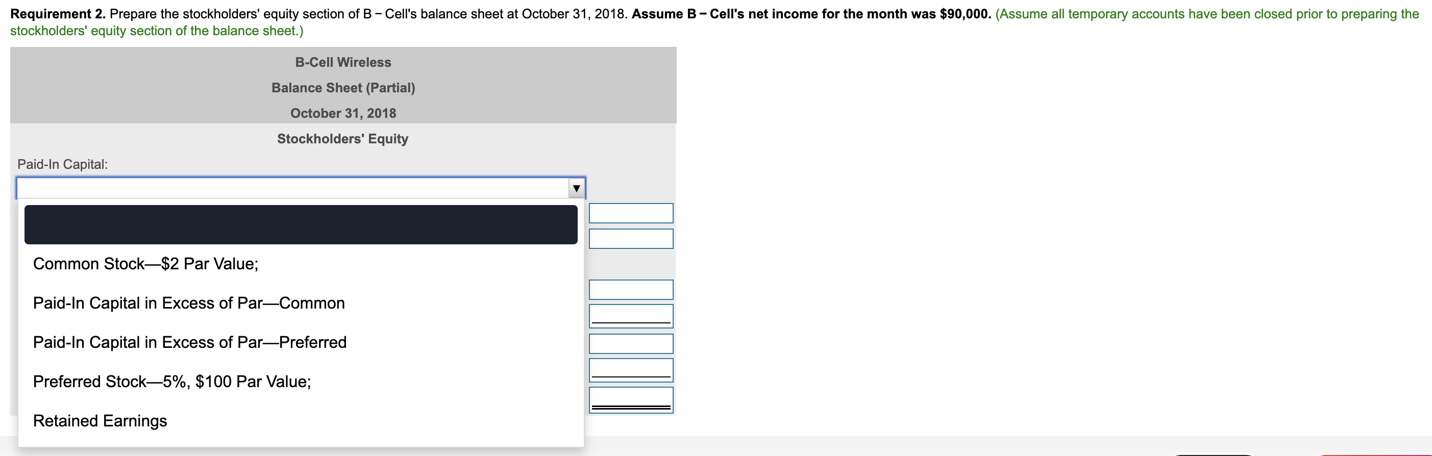 31, 2018 Stockholders' Equity Paid-In Capital: shares at cost shares authorized, Total