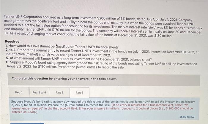 Please make the journal entry for question 6 only for the fair