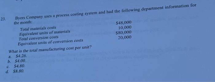  b. $4.00. c. $4.80. d. 58.80