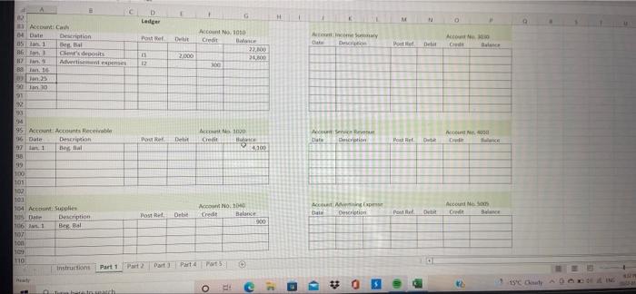 had the G N following transactions January 3 Received cash from clients