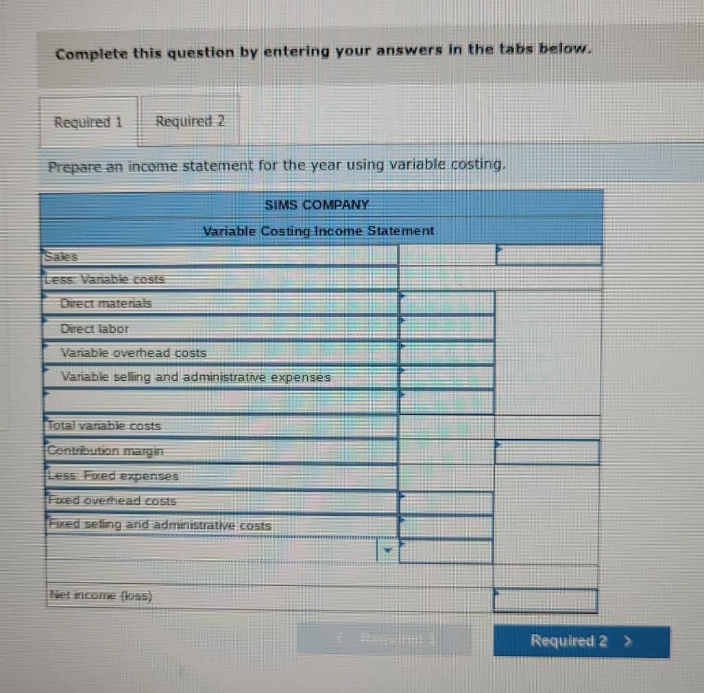 Direct labor Overhead costs Variable $ 28 per unit $8,000,000 (per year)