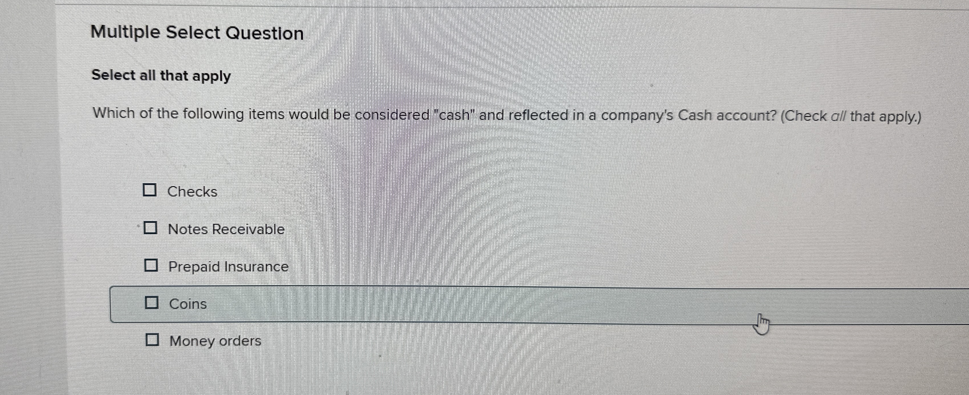  Multiple Select Question Select all that apply Which of the following