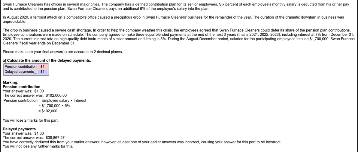  b) Prepare the journal entry to record pension expense for the