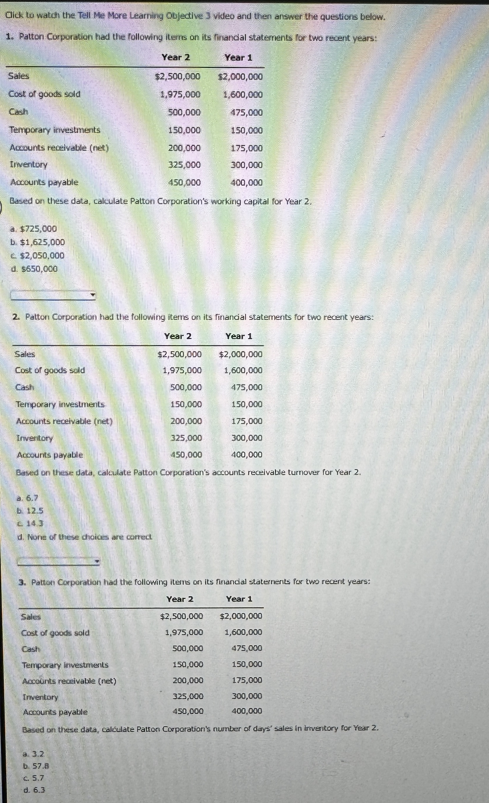 \table[[,Year 2,Vear 1],[Sakers,52,500,000,22,000,000 