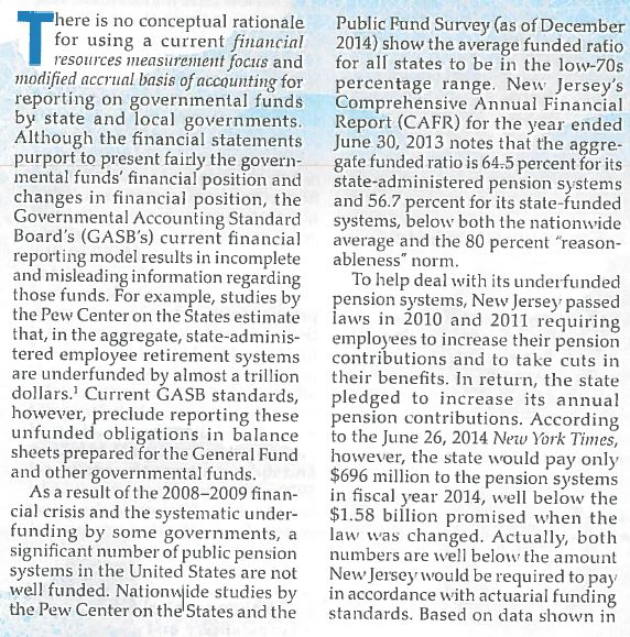 This week's CAFR involves your reviewing the article: GASB's Reporting Model is