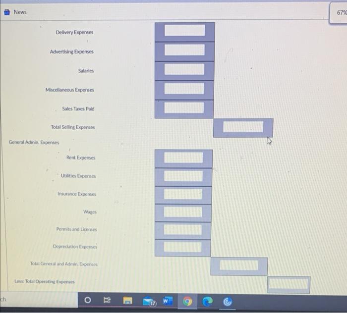 calculated the Statement, fill in the answers in the text boxes below.