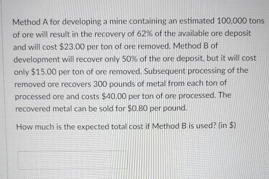  Please put correct answer and solution! Ty! Method A for developing