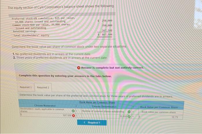 Don't know how to solve, need help The equity section of Cyril