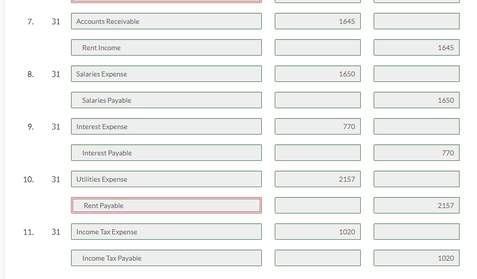 - Furniture Deferred Revenue Mortgage Payable Common Shares Retained Earnings Dividends Declared