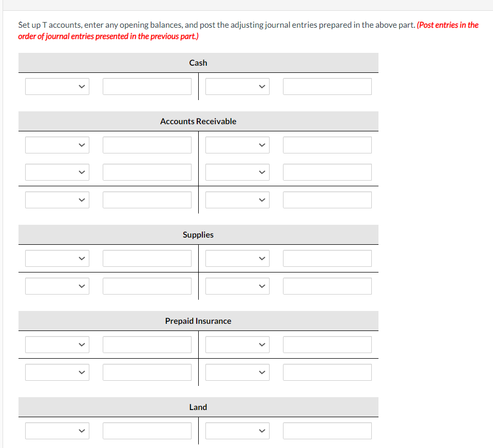 Rent Income Prepare adjusting journal entries for the month. (List all debit