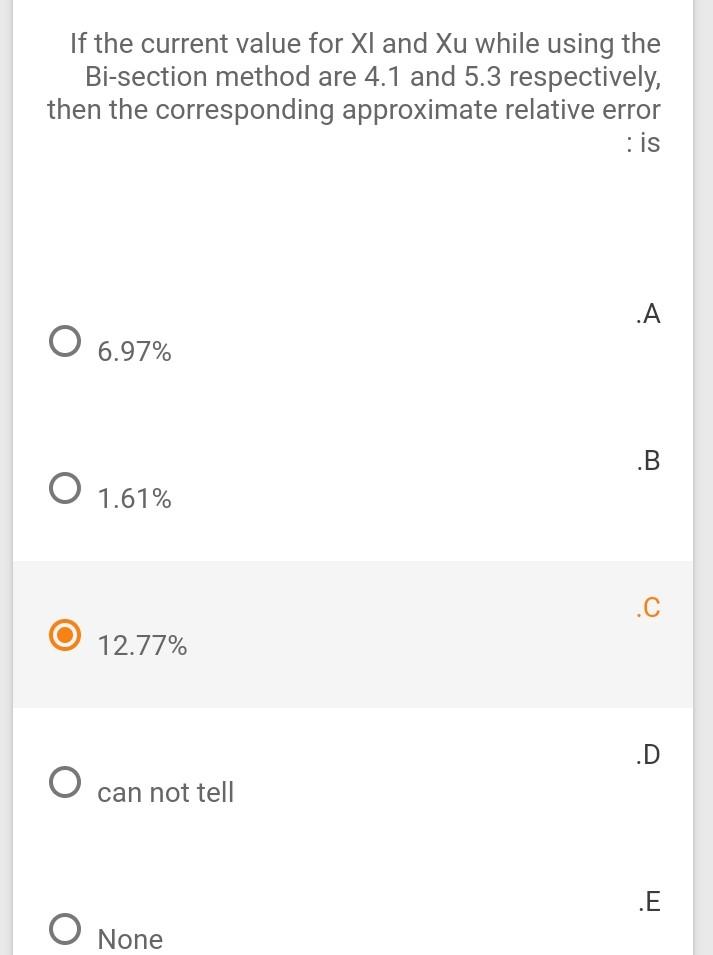 If the current value for XI and Xu while using the