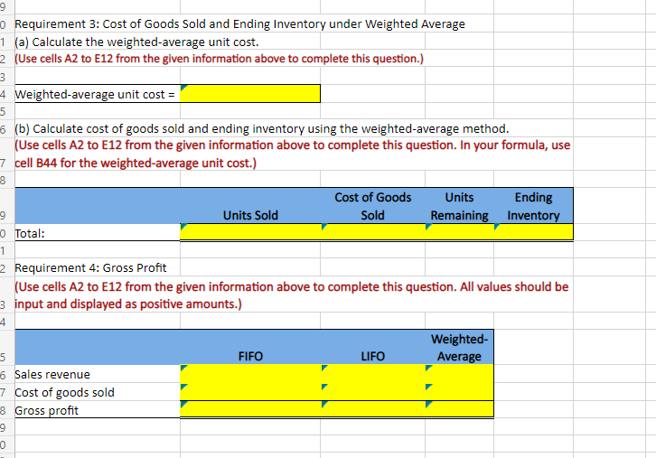 ending inventory using the FIFO method. 2. Calculate cost of goods sold
