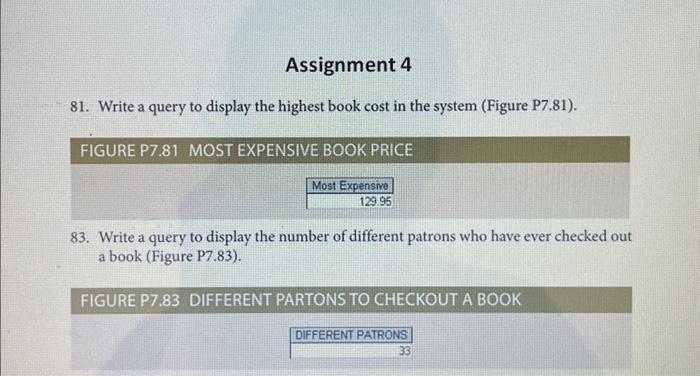  81. Write a query to display the highest book cost in