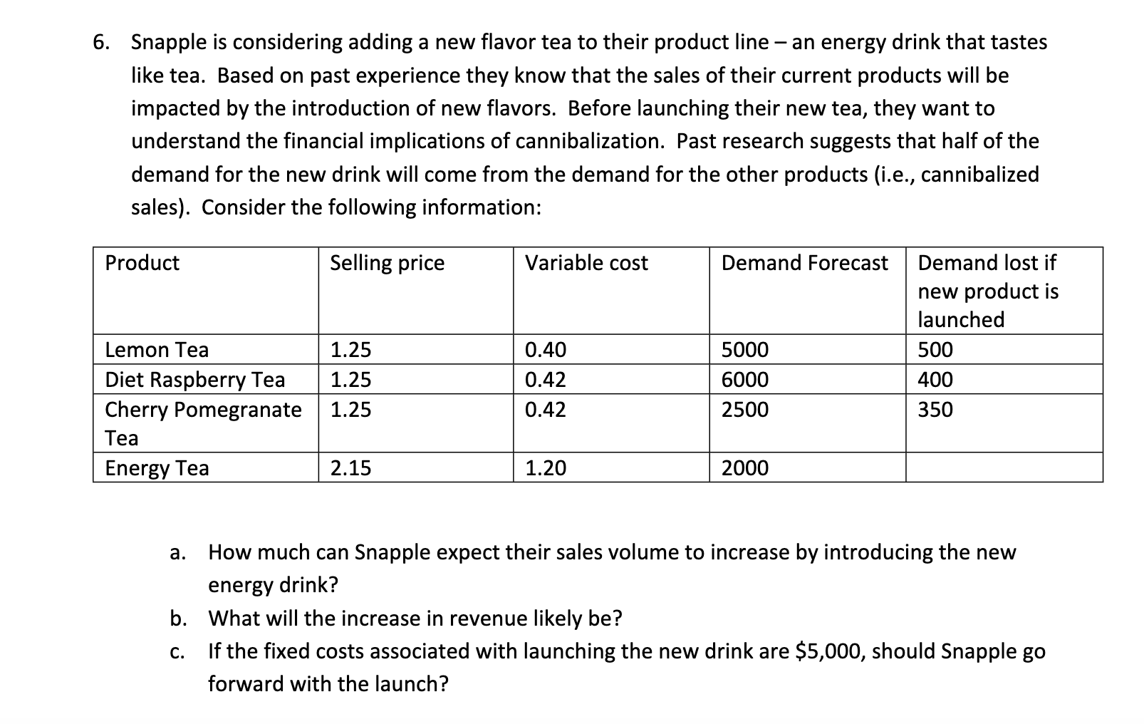 This is a marketing class. Please show your work so I