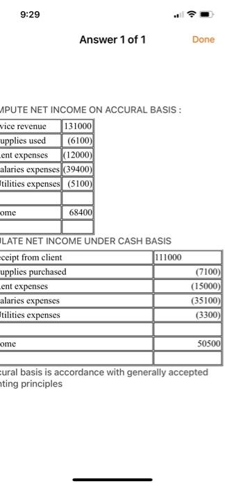 wrong input of the formula ?? Dfccrual Bosis of Accountig porsos Cash