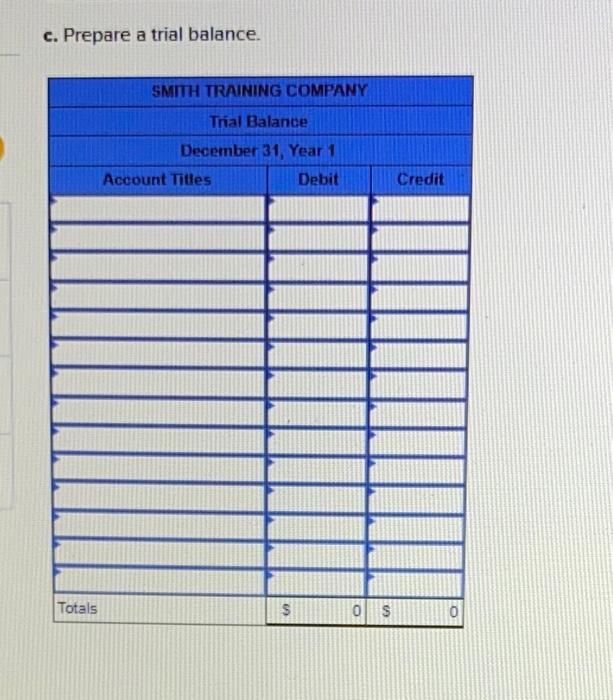 to the questions displayed below] The following transactions pertain to Smith Training