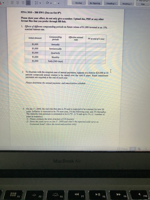  MI ilil Normal No Spacing Heading 1 Heading 2 Title FINA