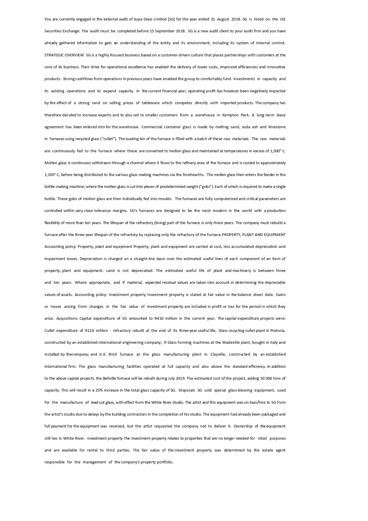  REQUIRED: (a) Based on the information provided and as part of