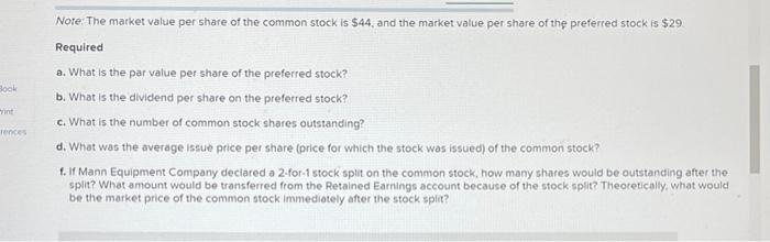 balance sheet LO 8-2, 8-4, 8-5, 8-7 The stockholders' equity section of