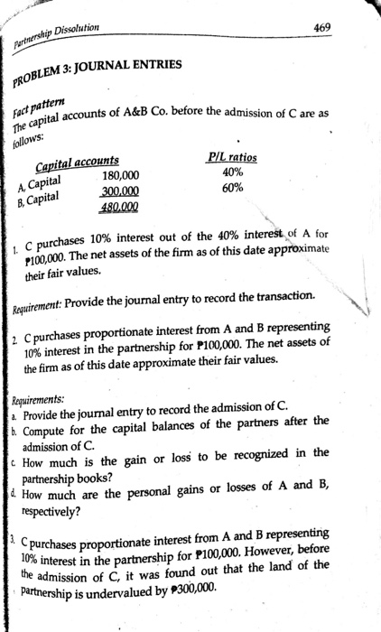  Answer questions 1-8. Show your solution rship Dissolution 469 BLEM 3: