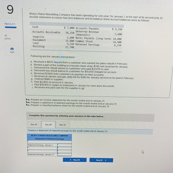 of 4 Accounts Receivable Supplies Equipment Land Building $ 7,000 Accounts Payable
