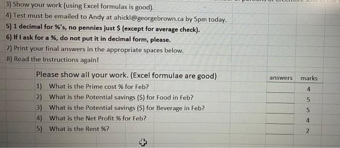 Please explain it with formulas and working. 3) Show your work (using