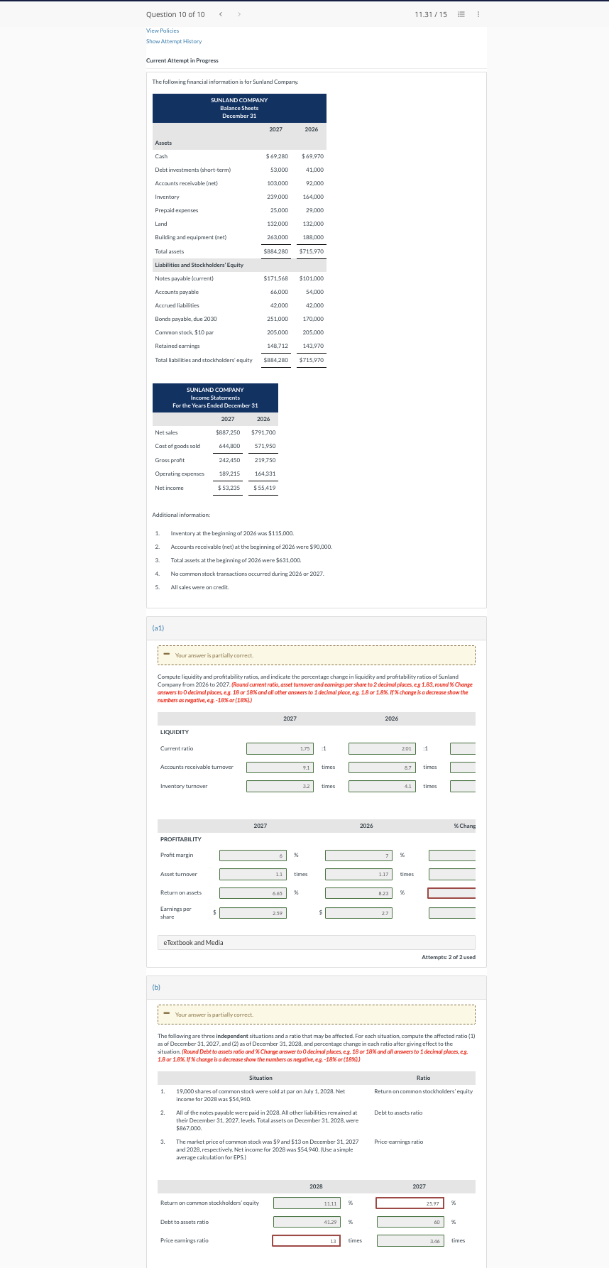  Current Attempt in Progress (a1) (b) - The following are three