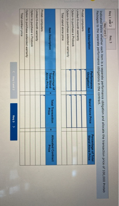 sales price of a Protab Package includes the following: One Protab computer.