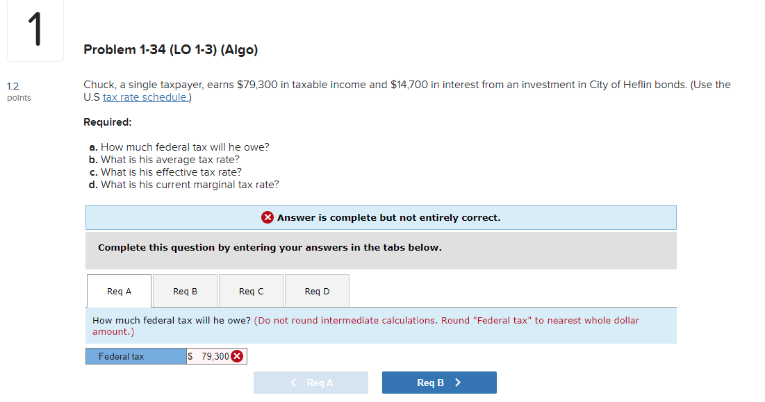 Just answer a. plz 1 Problem 1-34 (LO 1-3) (Algo) 1.2