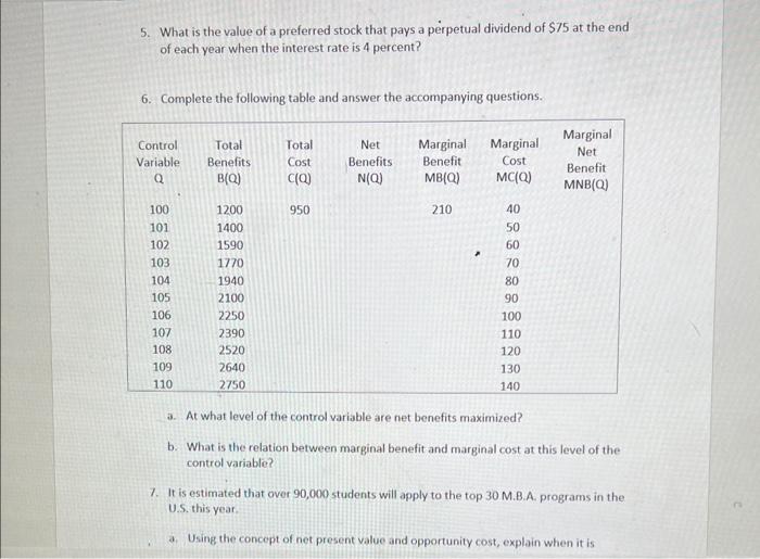 b, and questions 7-10 is worth 2 points. Each answer in the