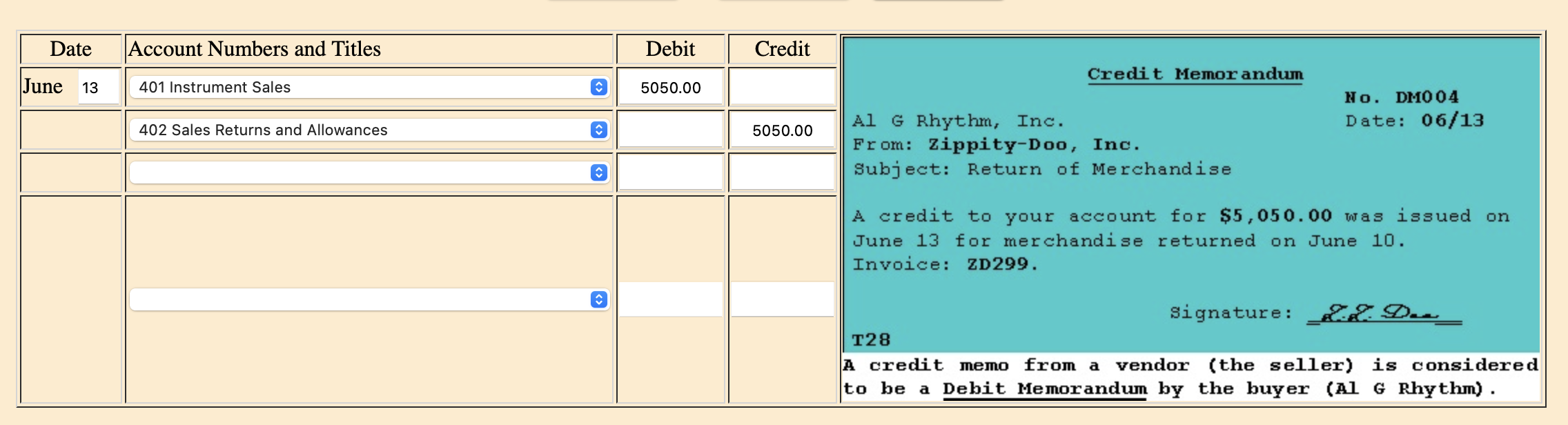 Journalize the transaction.