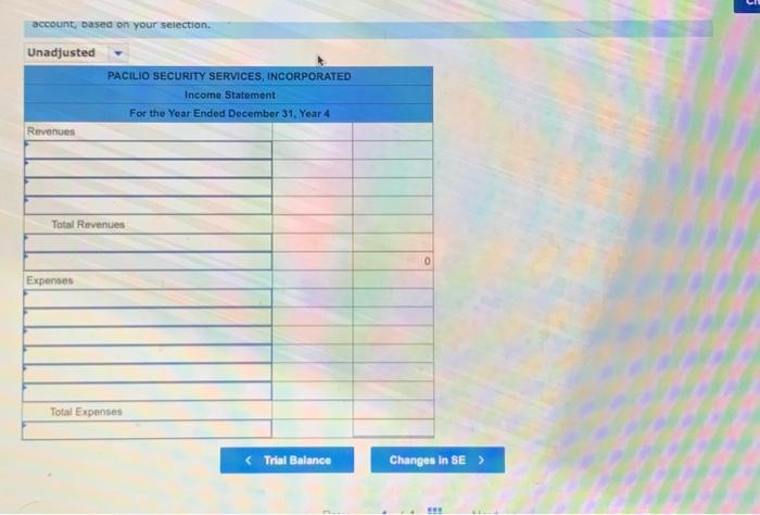 service of providing security personnel at various events. The following summary transactions
