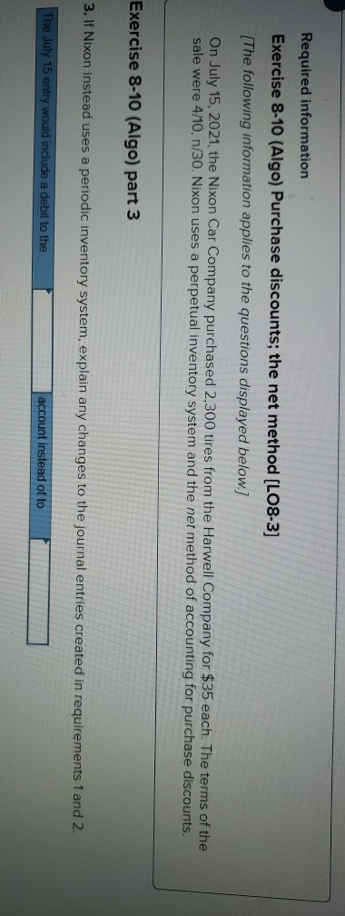 for $35 each. The terms of the sale were 4/10, n/30. Nixon