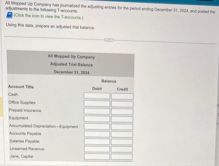 view the adjustments.) 6. For each situation, indicate which category of adjustment