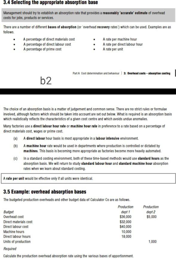 3.4 Selecting the appropriate absorption base Management should try to establish