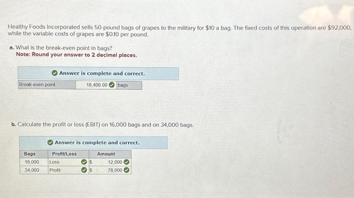  i need help finding the solution to C and d Healthy