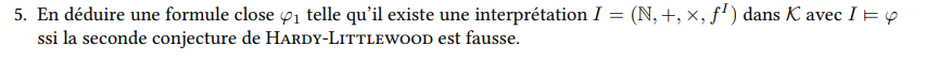 Deduce a closed formula 1 such that there exists an interpretation I