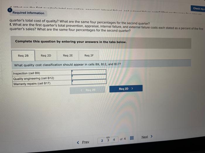 of Total Cast Description Classification Q1 % Q2 Amor Quality Con Amount