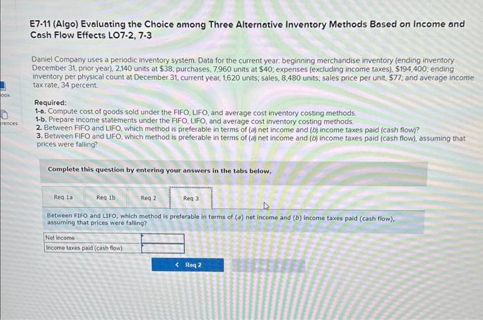 inventory December 31, prior year), 2,140 units at \$38; purchases, 7,960 units