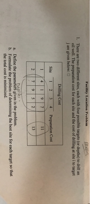  There are two different sites, each with four possible targets (or