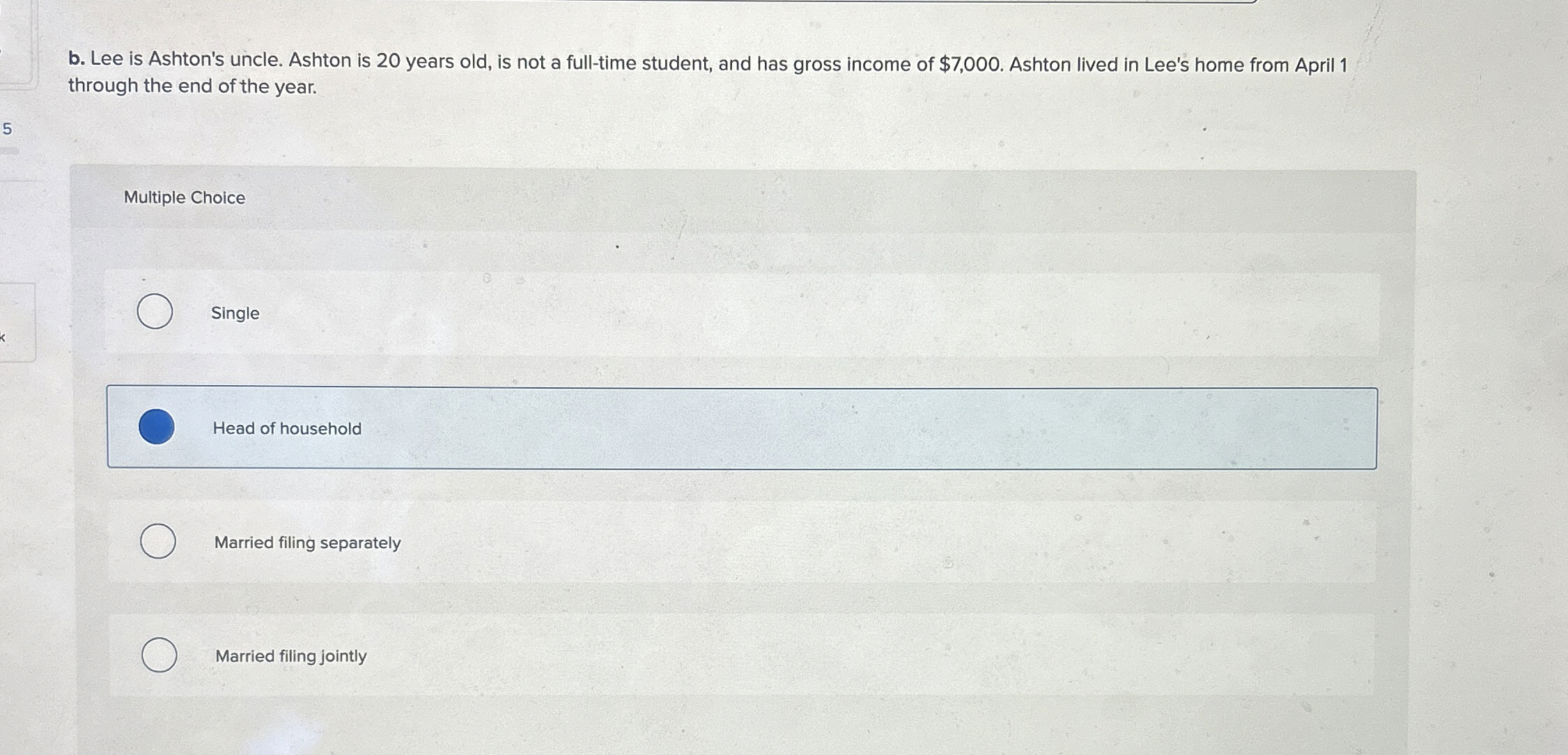  b. Lee is Ashton's uncle. Ashton is 20 years old, is