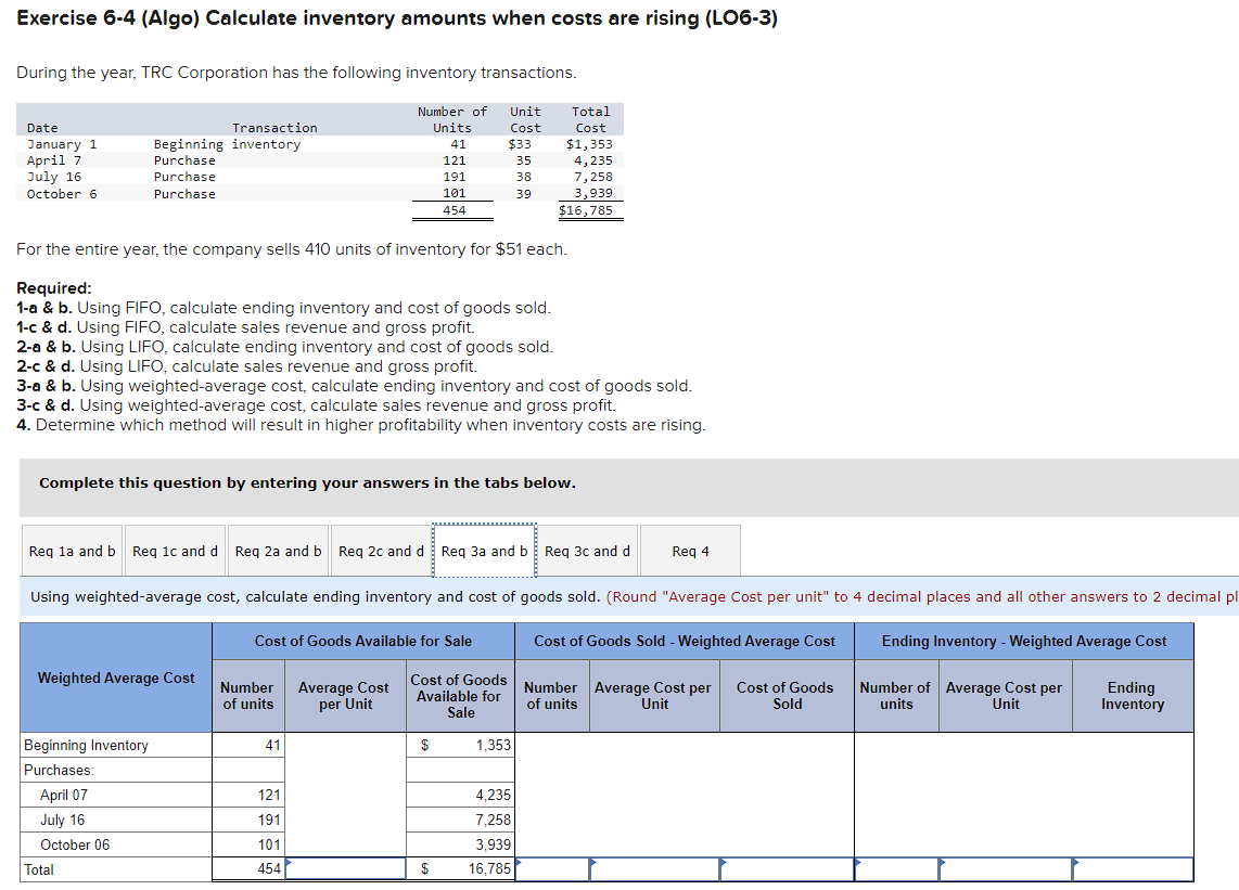 goods sold. 2-c \& d. Using LIFO, calculate sales revenue and gross